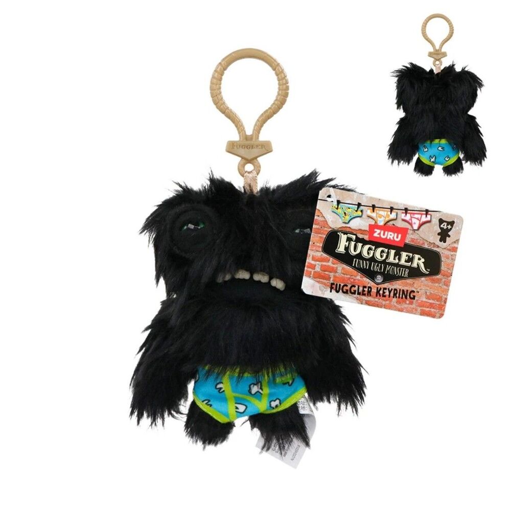 Fuggr Soft Plush Dolls Keychain Ugly Grin Teeth Monster Pendant Fugg